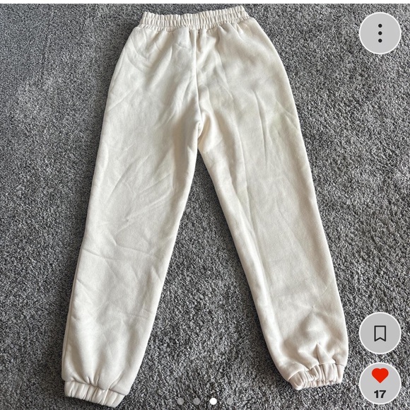 Comfrt Joggers Women's Small Bone Ivory Cream Sweatpants - Picture 3 of 5